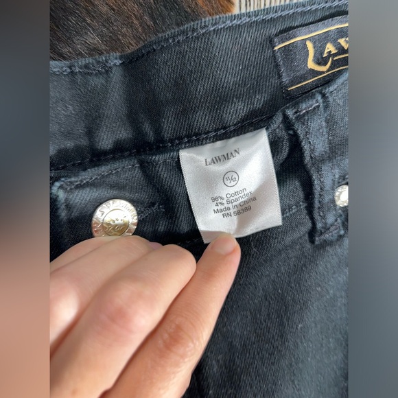 Lawman size 11/12 black rhinestone embelsihed bootcut jeans - Picture 5 of 8